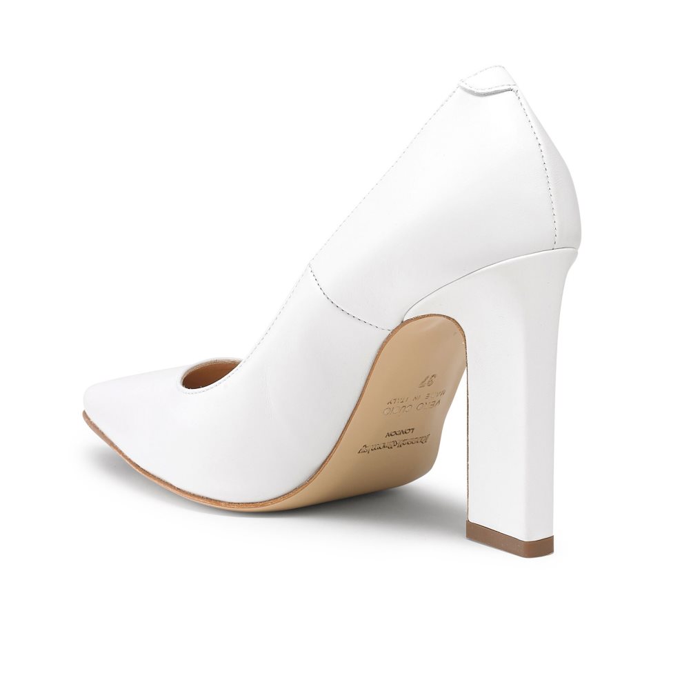 Russell And Bromley 100point Blade Court Høye Hæler Dame Hvite | 461YUMHB