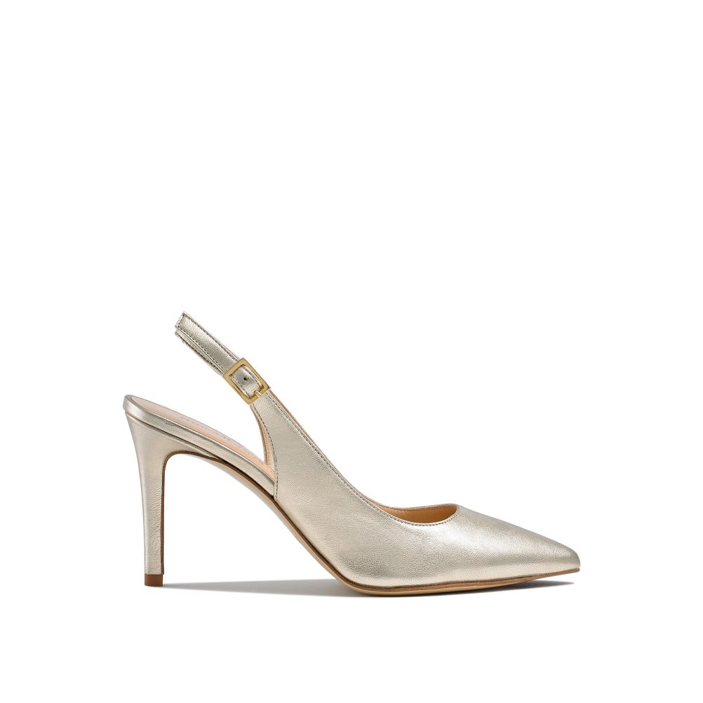 Russell And Bromley 85mm Slingback Høye Hæler Dame Gull | 123LEYXW