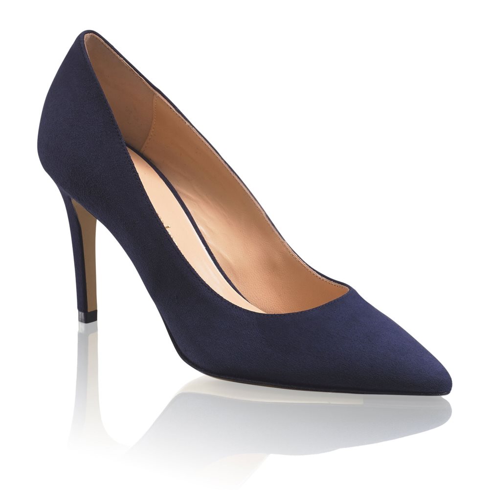 Russell And Bromley 85mm Stiletto Høye Hæler Dame Marineblå | 801GFTRV