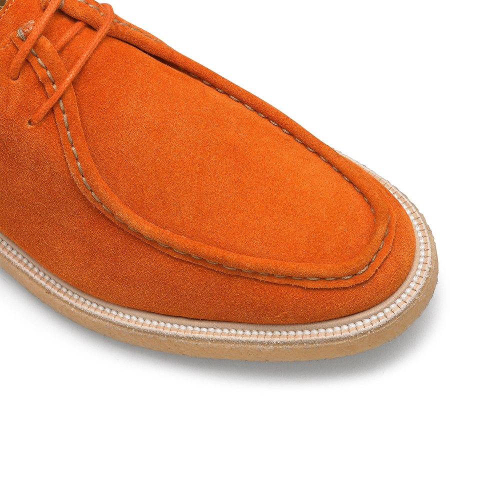 Russell And Bromley Algonquin Crepe Sole Trappeur Derby Sko Herre Oransje | 506DURNT