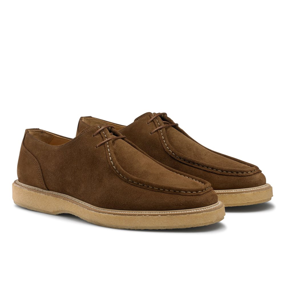 Russell And Bromley Algonquin Crepe Sole Trappeur Derby Sko Herre Brune | 971DHRZP