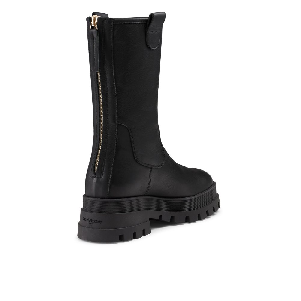 Russell And Bromley Arbeids It Zip Back Worker Ankelstøvletter Dame Svarte | 471GEJSC