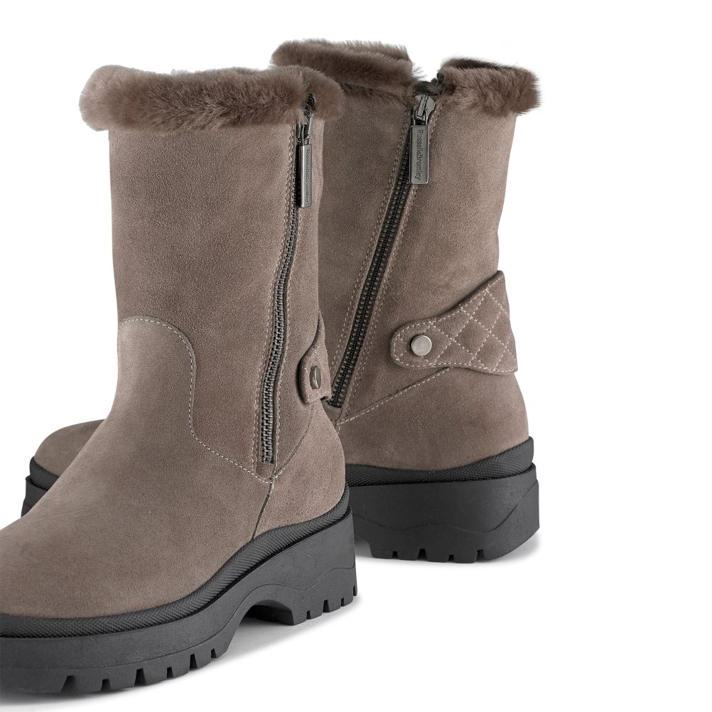 Russell And Bromley Arctic Shearling Forede Stomper Ankelstøvletter Dame Brune | 791BLQKX