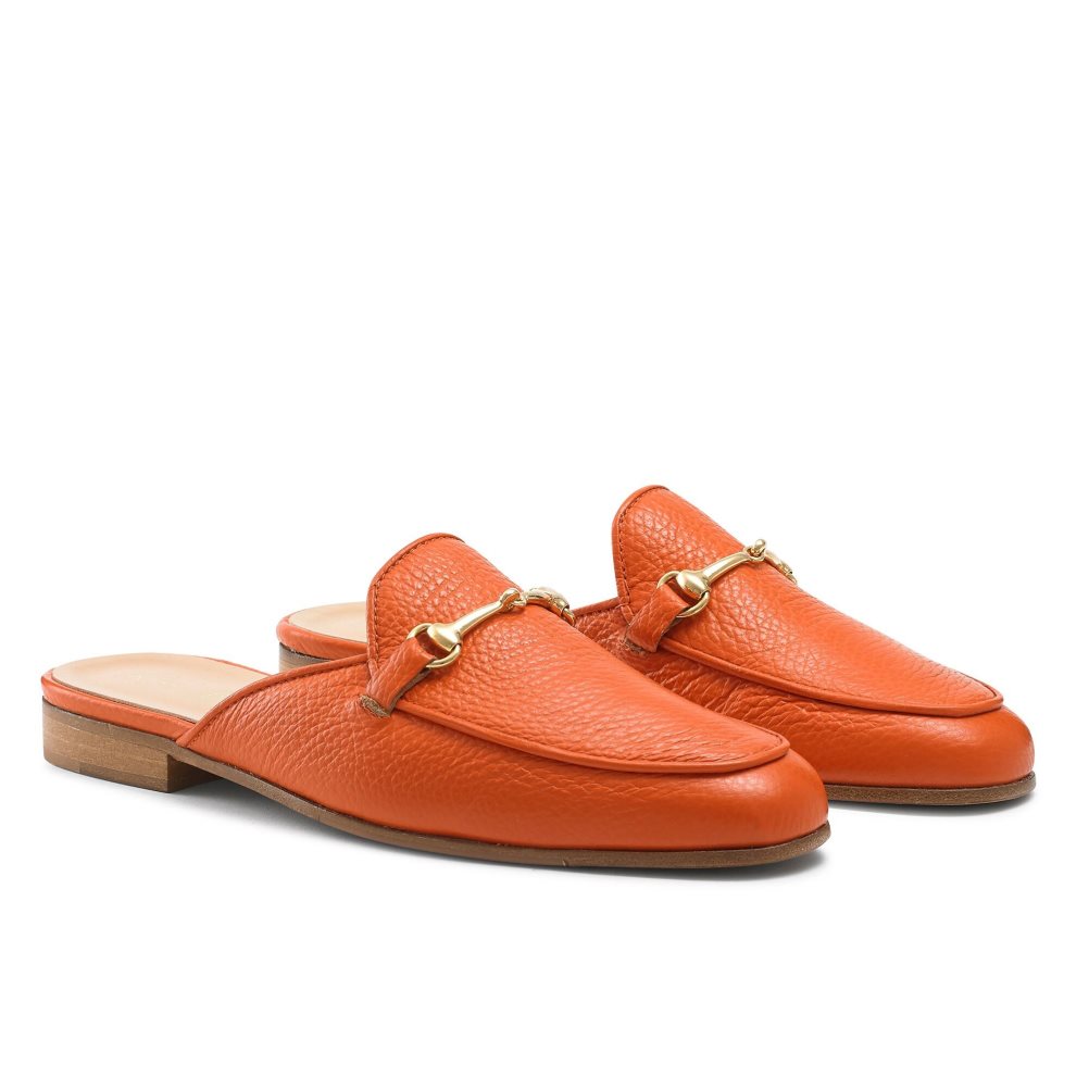 Russell And Bromley Backless Loafers Dame Oransje | 439VQAIT