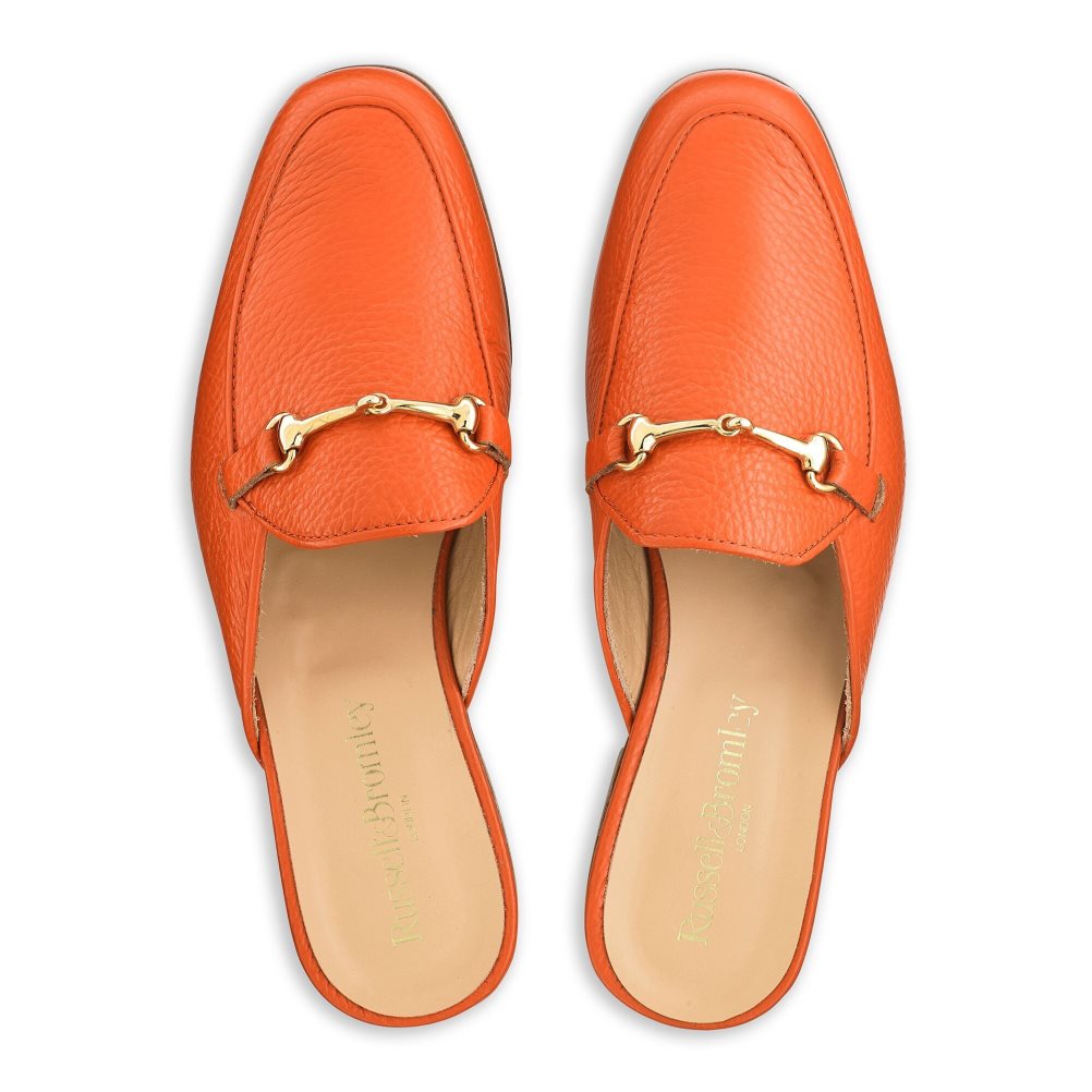 Russell And Bromley Backless Loafers Dame Oransje | 439VQAIT