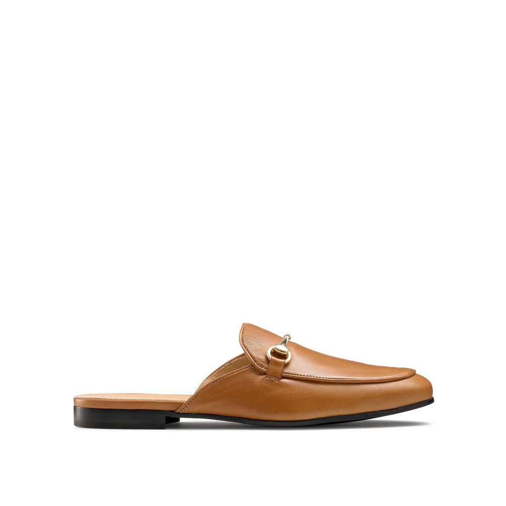 Russell And Bromley Backless Loafers Herre Brune | 516DNOQH