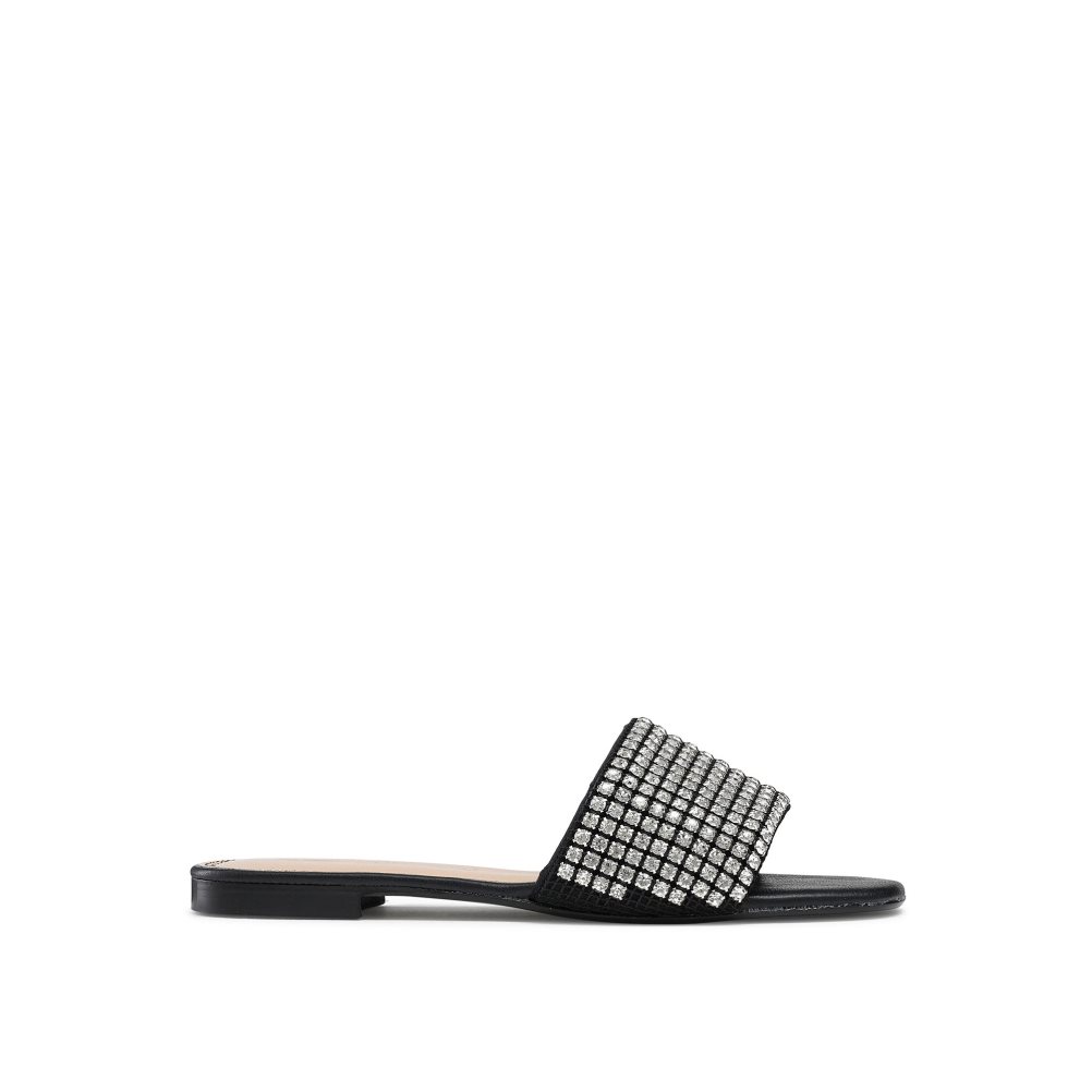 Russell And Bromley Blingmule Diamante Tøfler Dame Svarte | 146DRIFV