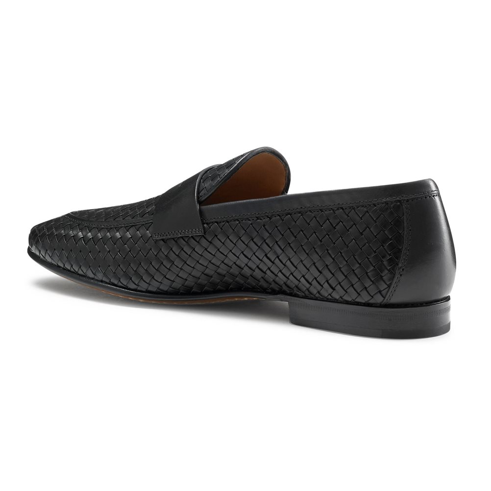 Russell And Bromley Bologna Weave Kjoler Sko Herre Svarte | 435GIYSX