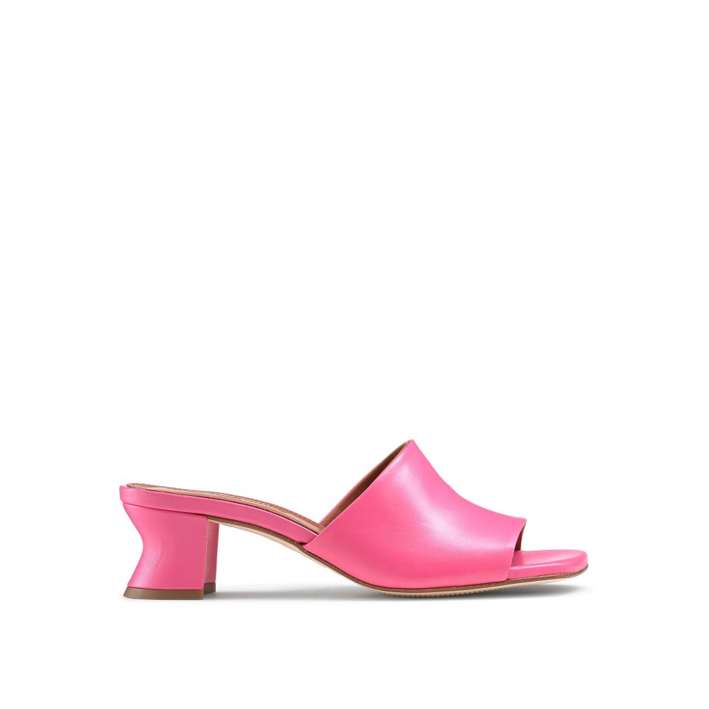 Russell And Bromley Bon Bon Mid Block Mules Sko Dame Rosa | 476TEQPI