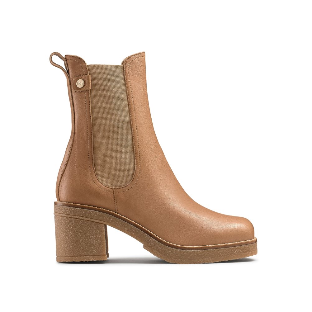 Russell And Bromley Bootcut Crepe Sole Chelsea Støvler Dame Brune | 312WDIOM