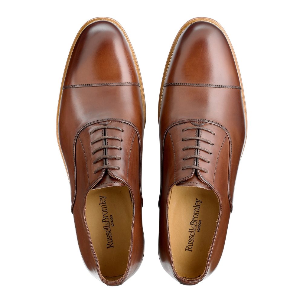 Russell And Bromley Boris Blonder-up Oxford Kjoler Sko Herre Brune | 815VHKGZ