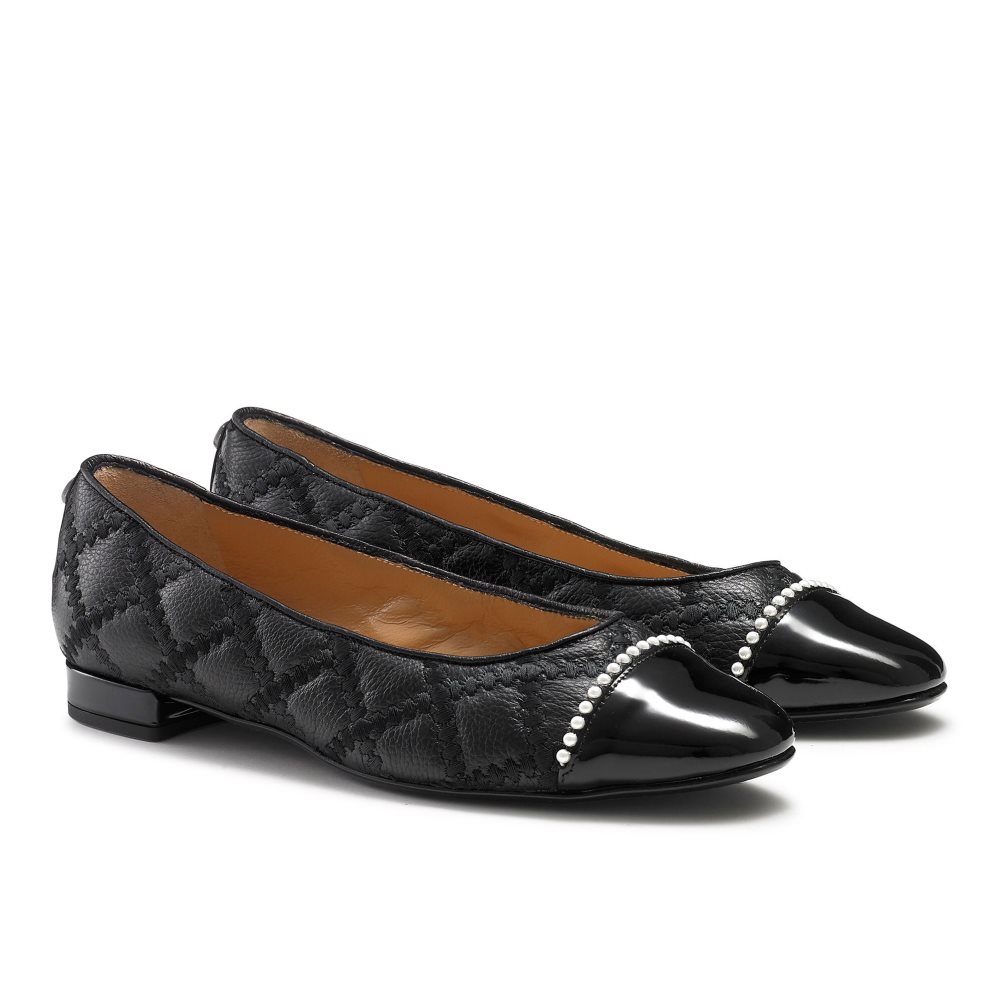 Russell And Bromley Boulevard Pearl Ballerinasko Dame Svarte | 932GUJBV