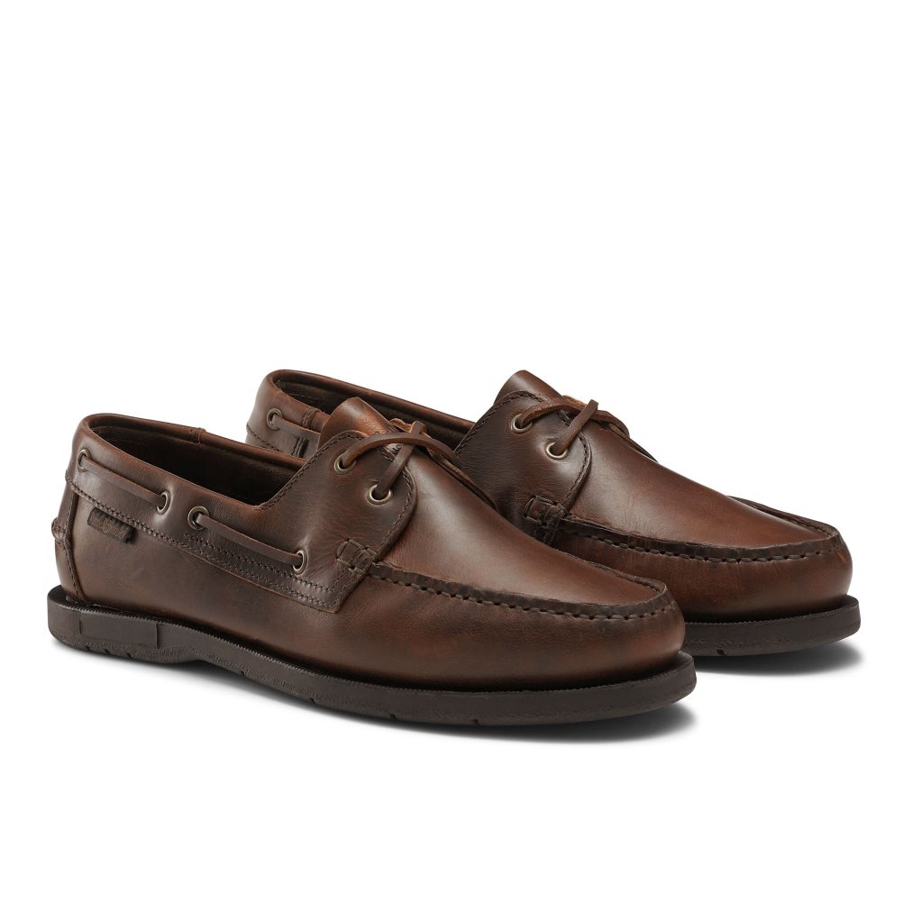 Russell And Bromley Bowline Waxy Lær Deck Fritidssko Herre Mørke Brune | 136VANEF