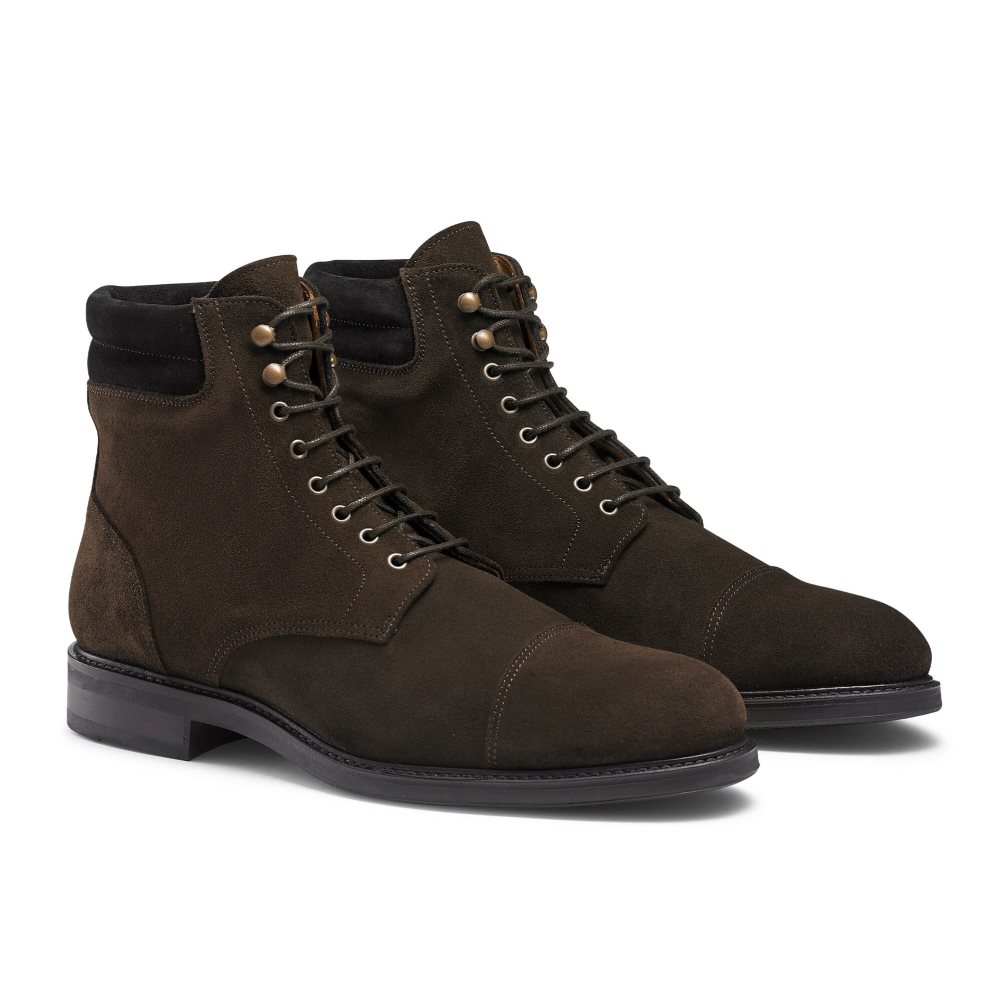 Russell And Bromley Brigade 6 Eyelet Blonder Up Ankelstøvletter Herre Sjokolade | 917UJSOC