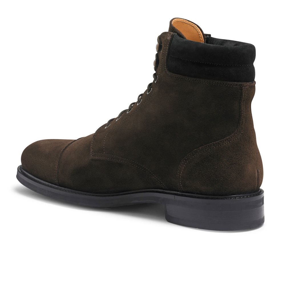 Russell And Bromley Brigade 6 Eyelet Blonder Up Ankelstøvletter Herre Sjokolade | 917UJSOC