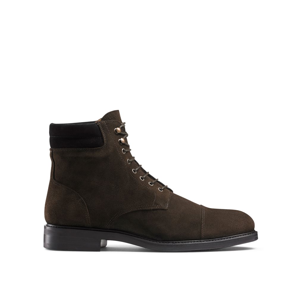 Russell And Bromley Brigade 6 Eyelet Blonder Up Ankelstøvletter Herre Sjokolade | 917UJSOC