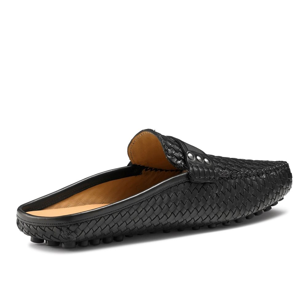 Russell And Bromley Cabriolet Backless Loafers Herre Svarte | 125KJNWO