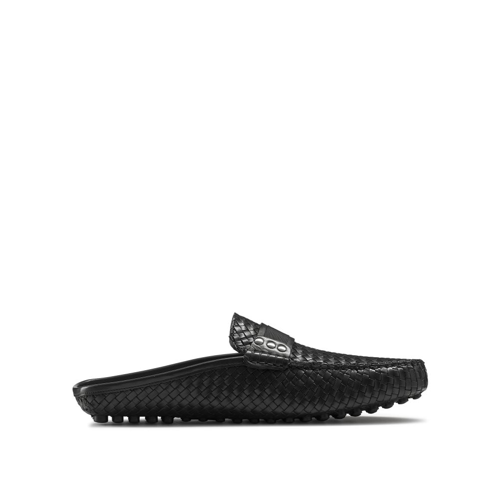 Russell And Bromley Cabriolet Backless Loafers Herre Svarte | 125KJNWO