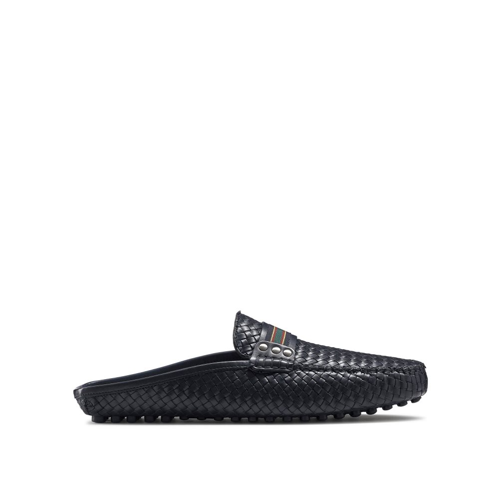 Russell And Bromley Cabriolet Backless Loafers Herre Marineblå | 438TDENV