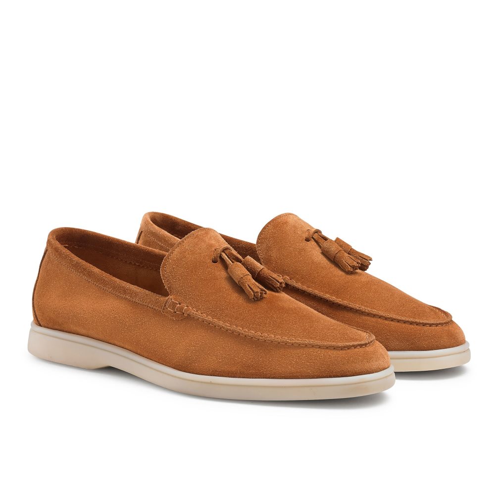 Russell And Bromley Cambria Tassel Loafers Herre Brune | 178GHKNC