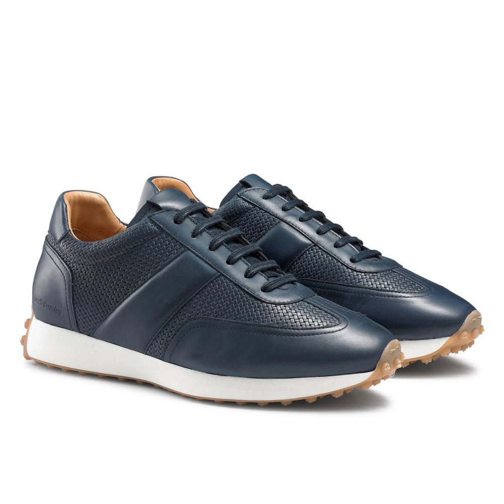 Russell And Bromley Candidate Oxford Blonder Runner Joggesko Herre Marineblå | 178VZKUE