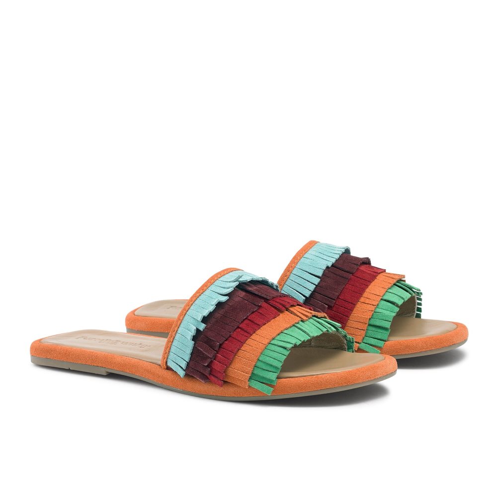 Russell And Bromley Cascade Fringe Tøfler Dame Multicolor | 315ICGBY