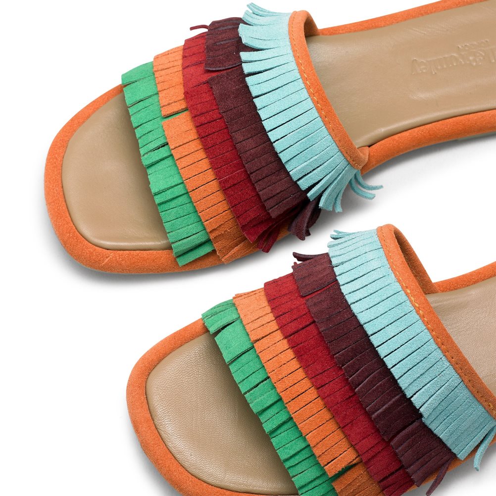 Russell And Bromley Cascade Fringe Tøfler Dame Multicolor | 315ICGBY