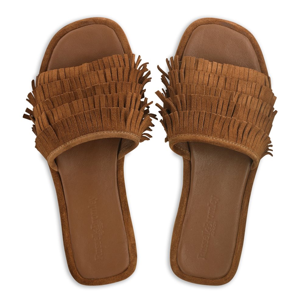 Russell And Bromley Cascade Fringe Tøfler Dame Brune | 638LVTXD