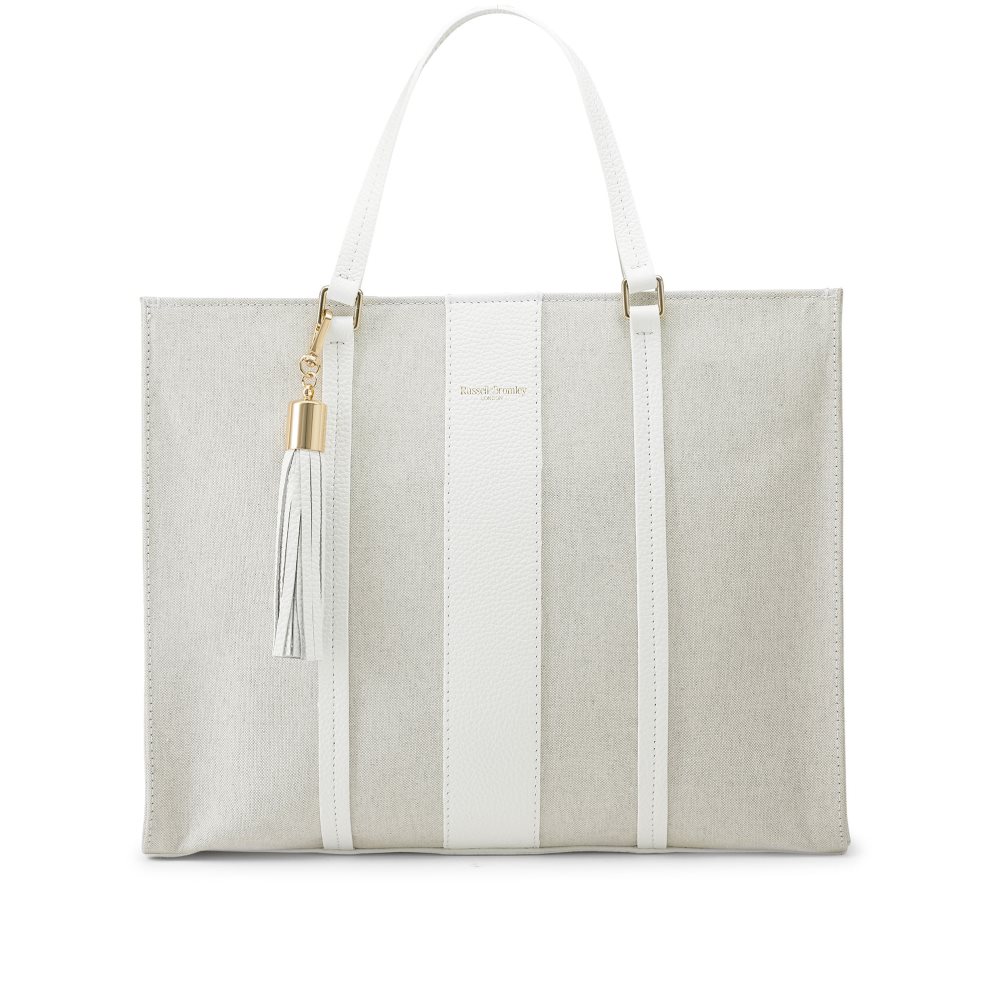 Russell And Bromley Clarity Eco Boxy Shopper Tote Veske Dame Hvite | 784KQOPU