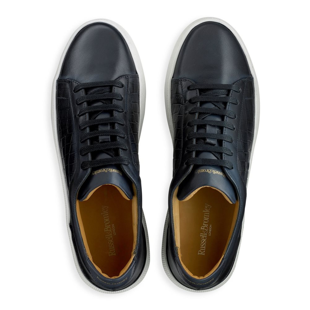 Russell And Bromley Clear Run Blonder-up Joggesko Herre Marineblå | 310QISNB