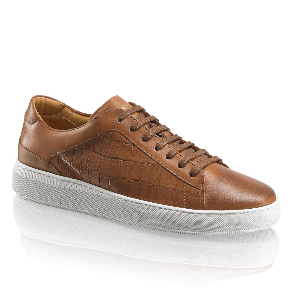 Russell And Bromley Clear Run Blonder-up Joggesko Herre Brune | 483VUAHB