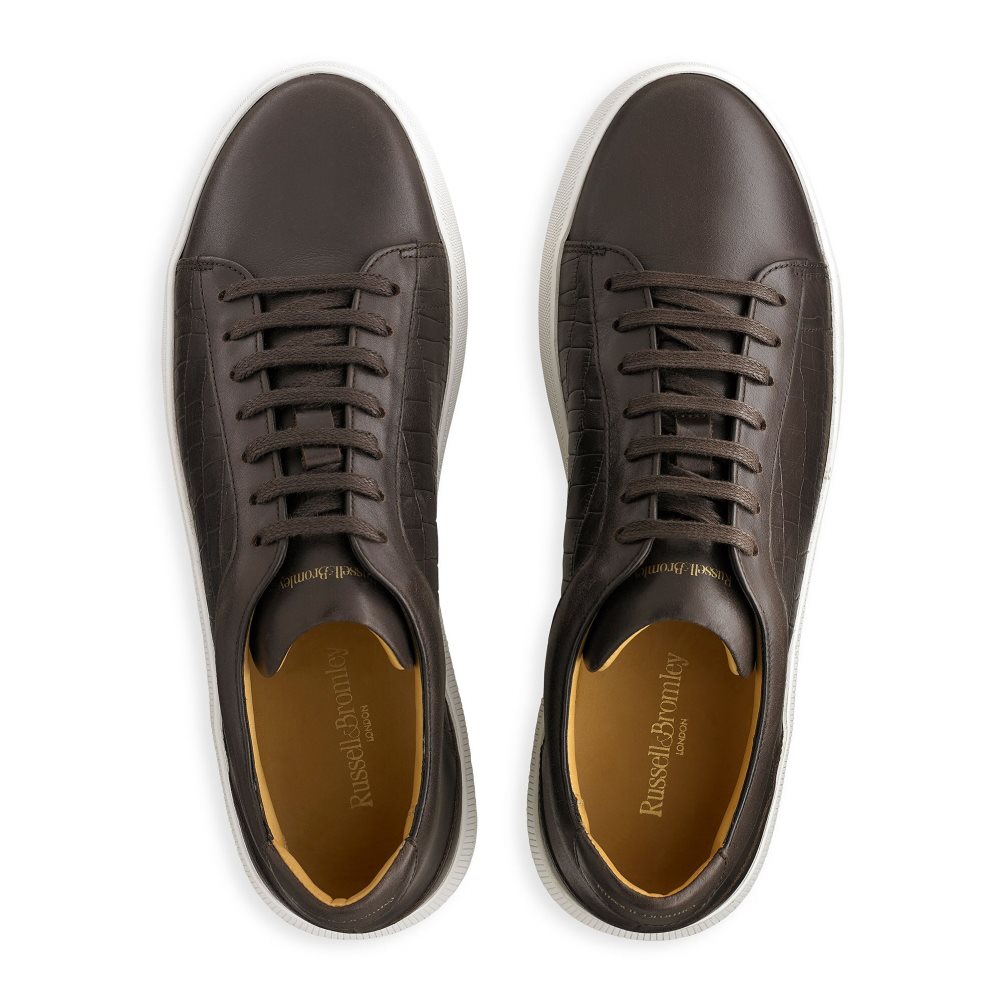 Russell And Bromley Clear Run Blonder-up Joggesko Herre Sjokolade | 730OVSJI