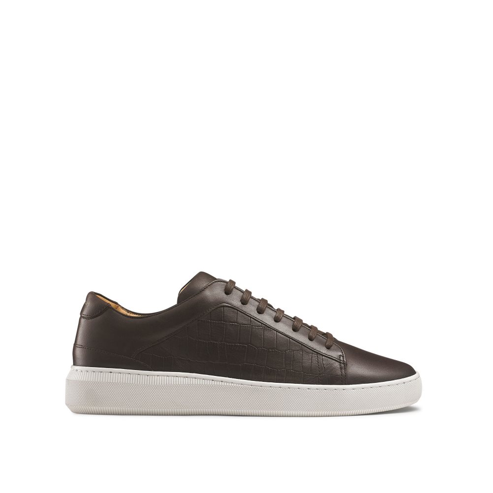 Russell And Bromley Clear Run Blonder-up Joggesko Herre Sjokolade | 730OVSJI