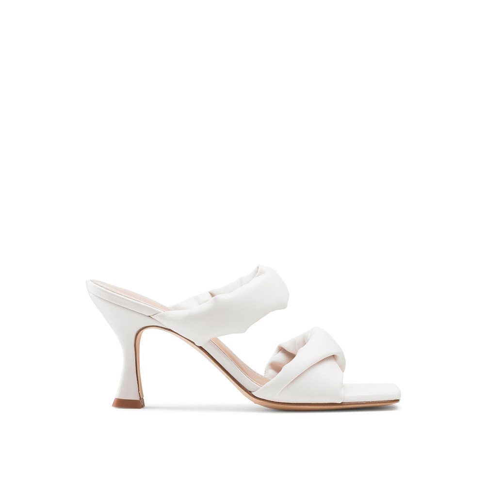 Russell And Bromley Cocktail Puff Reima Mules Sko Dame Hvite | 183OJAFW