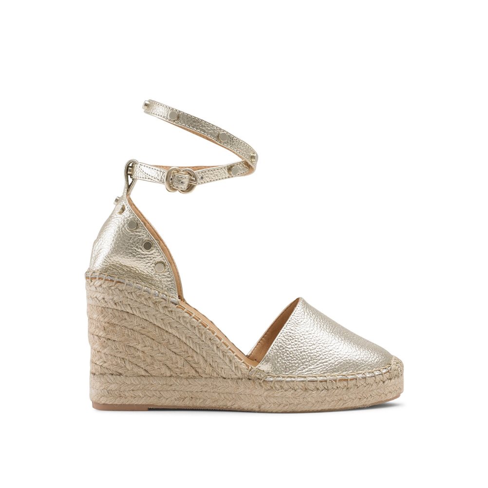 Russell And Bromley Coinwraphi Espadrille Wedge Dame Gull | 037ZCJKA