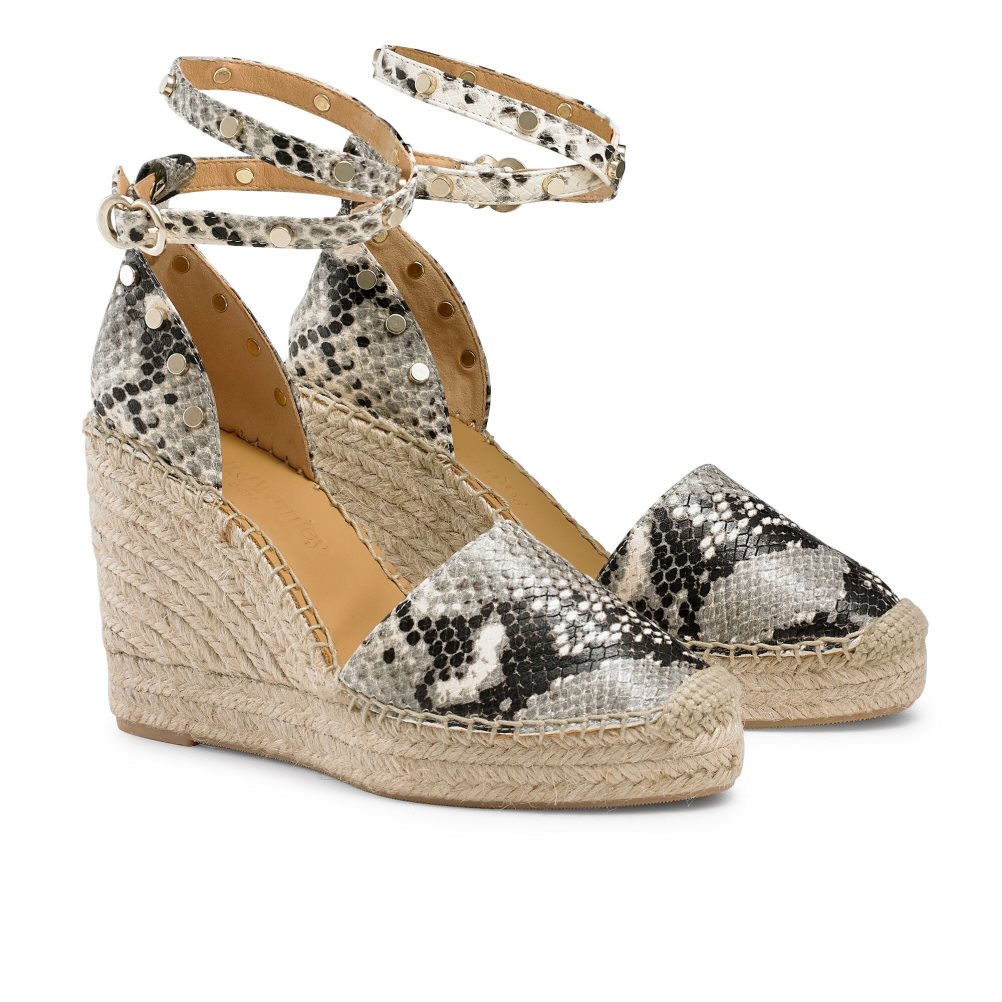 Russell And Bromley Coinwraphi Espadrille Wedge Dame Slangeprint | 246JLVGH