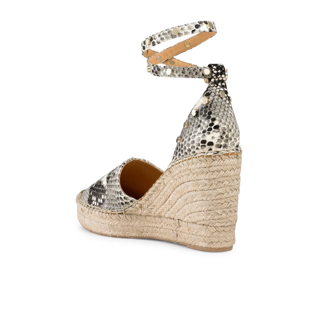 Russell And Bromley Coinwraphi Espadrille Wedge Dame Slangeprint | 246JLVGH