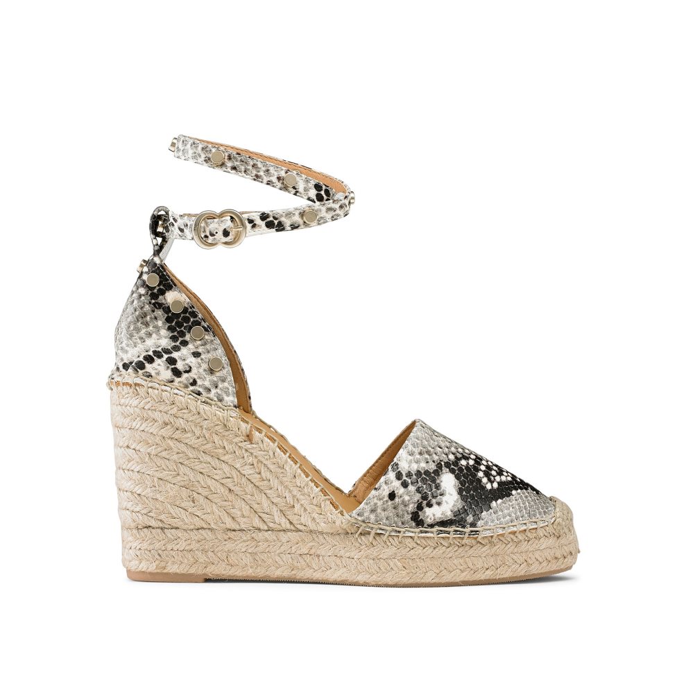 Russell And Bromley Coinwraphi Espadrille Wedge Dame Slangeprint | 246JLVGH