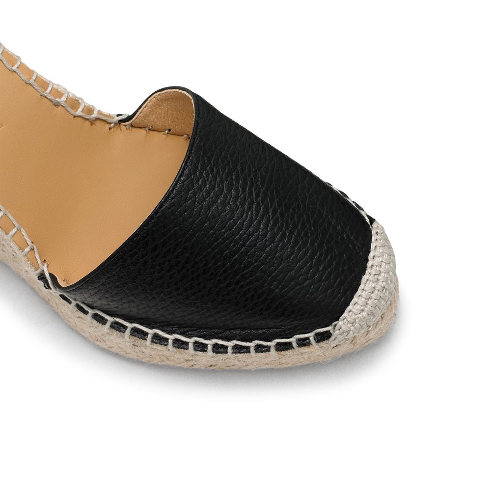 Russell And Bromley Coinwraphi Espadrille Wedge Dame Svarte | 561GQZFD