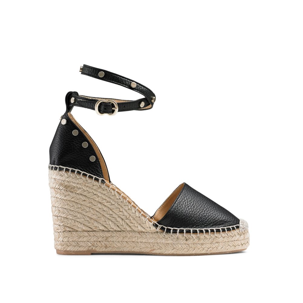 Russell And Bromley Coinwraphi Espadrille Wedge Dame Svarte | 561GQZFD