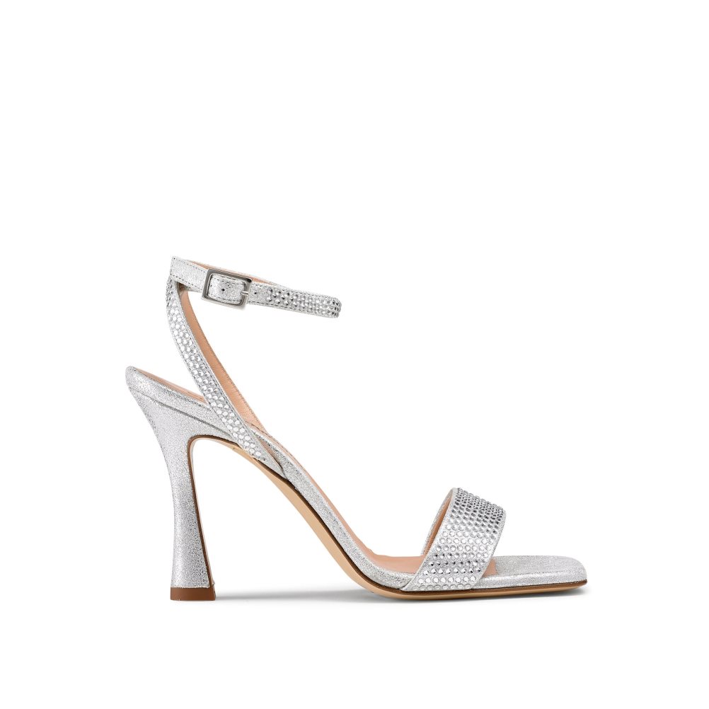 Russell And Bromley Cosmo+ Strappy Sandaler med Hæl Dame Sølv | 307PZHMV