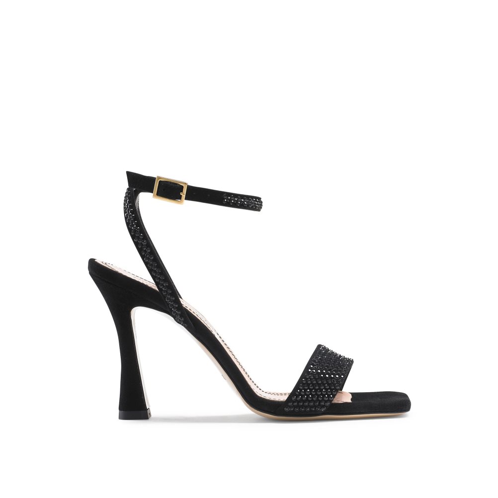 Russell And Bromley Cosmo+ Strappy Sandaler med Hæl Dame Svarte | 460UKFDH