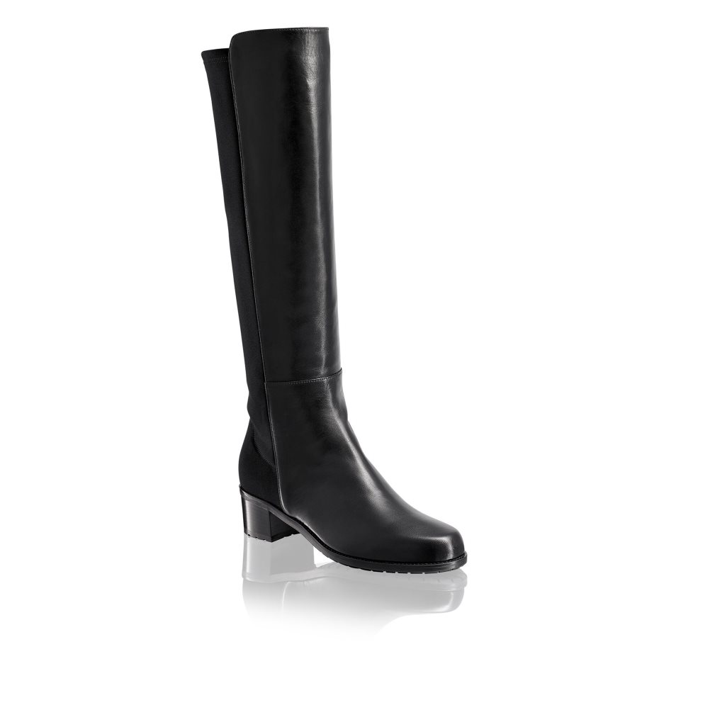 Russell And Bromley Demi Length Stretch Knehøye Støvletter Dame Svarte | 546NBDRY