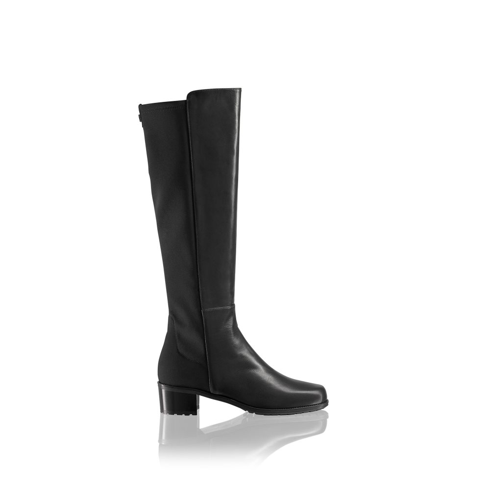 Russell And Bromley Demi Length Stretch Knehøye Støvletter Dame Svarte | 546NBDRY