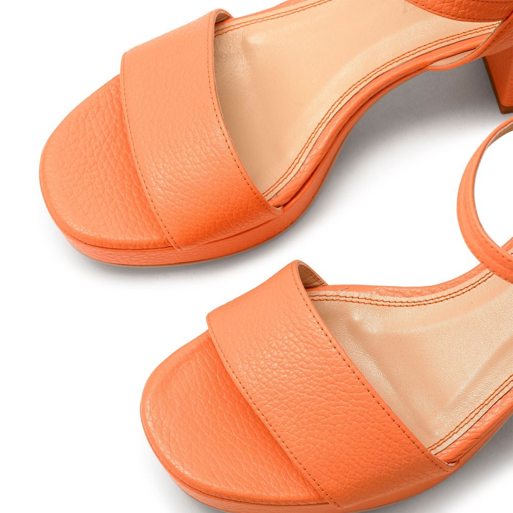 Russell And Bromley Discoqueen Platform Sandaler med Hæl Dame Oransje | 134BZRAX