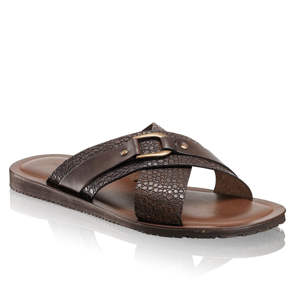 Russell And Bromley Dream Slidesandaler Herre Mørke Brune | 120VTGXJ