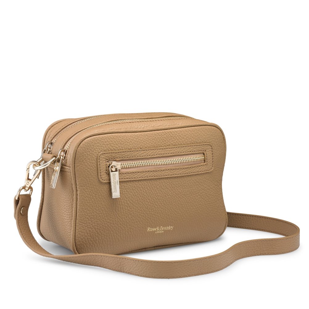 Russell And Bromley Dynamic Triple Zip Camera Crossbody Veske Dame Brune | 514ITMLY