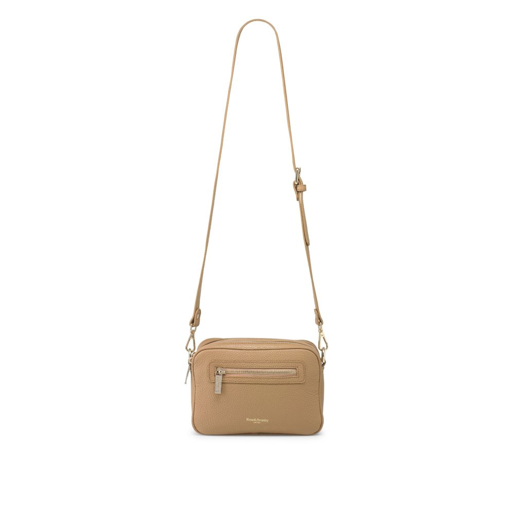 Russell And Bromley Dynamic Triple Zip Camera Crossbody Veske Dame Brune | 514ITMLY