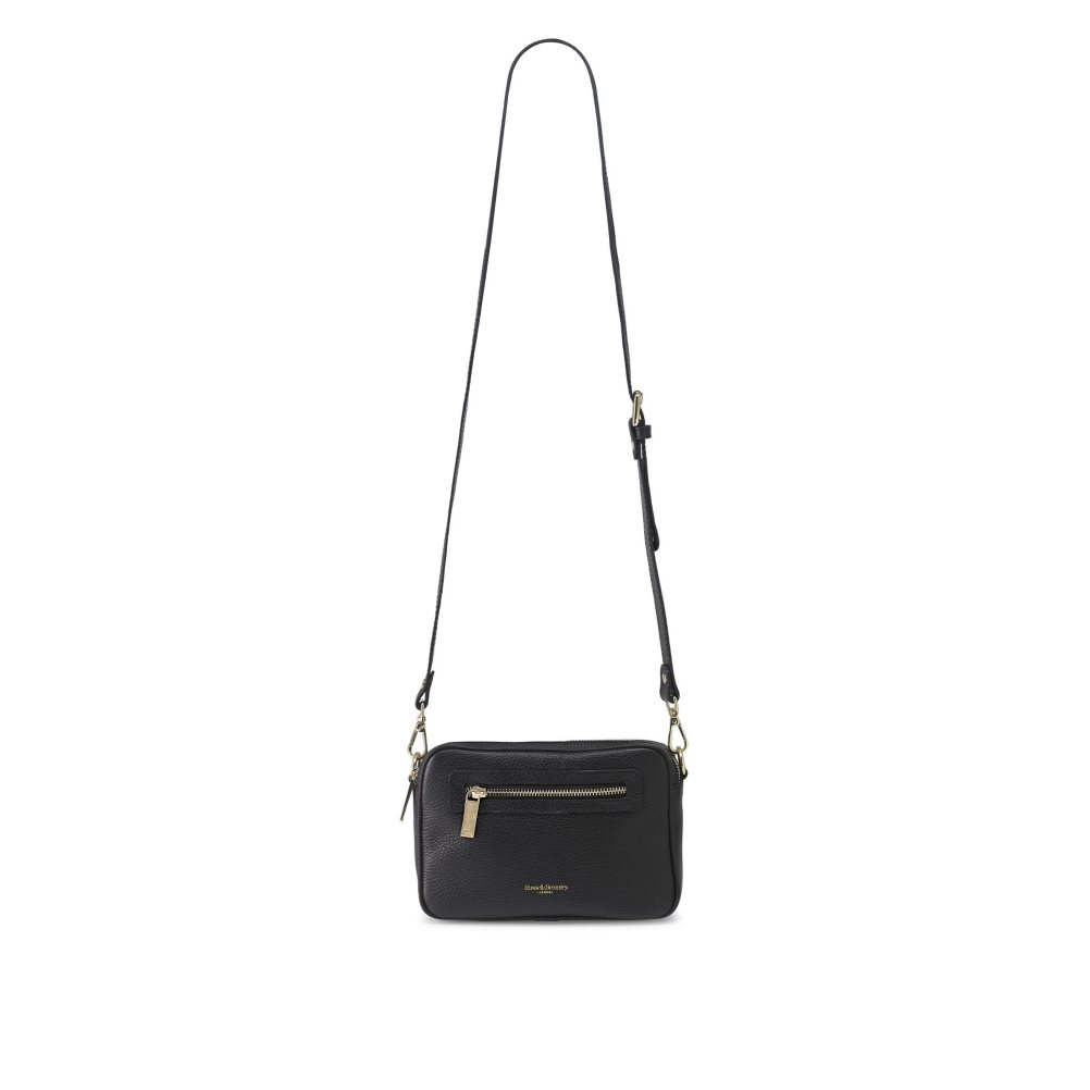 Russell And Bromley Dynamic Triple Zip Camera Crossbody Veske Dame Svarte | 578FRCME