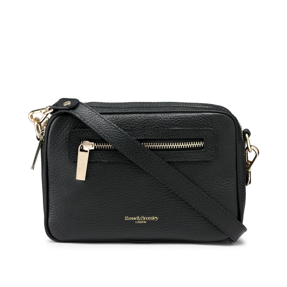 Russell And Bromley Dynamic Triple Zip Camera Crossbody Veske Dame Svarte | 578FRCME